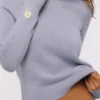 Abbie Bluebell Merino Wool + Cashmere Crew Neck Sweater