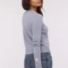 Abbie Bluebell Merino Wool + Cashmere Crew Neck Sweater
