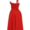 Adabella Italian Tomato Cotton Halter Sundress