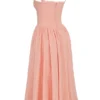 Adalyn Peach Broderie Anglais Midi Sundress