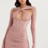 Adanna Blush Corset Mini Dress