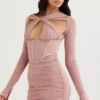 Adanna Blush Corset Mini Dress