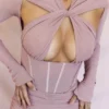 Adanna Blush Corset Mini Dress