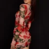 Adanna Rose Print Corset Mini Dress