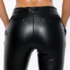 Adara Black Vegan Leather Trousers