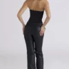 Adara Black Vegan Leather Trousers