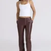 Adara Chocolate Vegan Leather Trousers