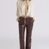 Adara Chocolate Vegan Leather Trousers