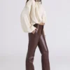 Adara Chocolate Vegan Leather Trousers
