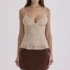 Adelise Mocha Vegan Suede Mini Skirt