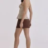 Adelise Mocha Vegan Suede Mini Skirt