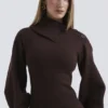 Adelita Chocolate Cashmere Blend Sweater