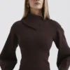 Adelita Chocolate Cashmere Blend Sweater