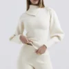 Adelita Cream Cashmere Blend Sweater