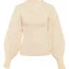 Adelita Cream Cashmere Blend Sweater
