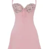 Adriana Rose Satin And Lace Mini Dress