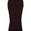 Adrielle Cocoa Midi Skirt