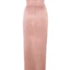 Adrienne Blush Satin Strapless Gown