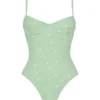 Aguilla Olive Floral Print Underwired Swimsuit