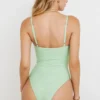 Aguilla Olive Floral Print Underwired Swimsuit