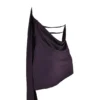 Aida Night Shade Asymmetric Wrap Neck Dress