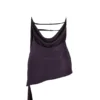 Aida Night Shade Asymmetric Wrap Neck Dress