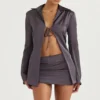 Ailsa Shadow Tie Front Top
