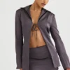 Ailsa Shadow Tie Front Top