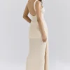 Akaia Champagne Waterfall Maxi Dress