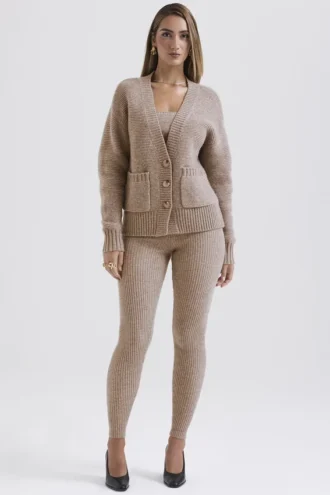 Alara Barley Chunky Natural Wool Cardigan