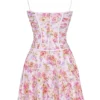 Alejandra Light Lavender Print Corset Dress