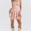 Alejandra Light Lavender Print Corset Dress