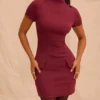 Alia Mulberry Mini Dress