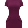 Alia Mulberry Mini Dress