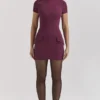 Alia Mulberry Mini Dress