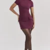 Alia Mulberry Mini Dress