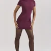 Alia Mulberry Mini Dress