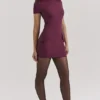 Alia Mulberry Mini Dress