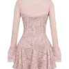 Alice Perfectly Pink Lace Mini Dress