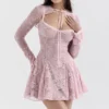 Alice Perfectly Pink Lace Mini Dress