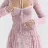 Alice Perfectly Pink Lace Mini Dress