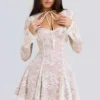 Alice Vintage Cream Lace Mini Dress
