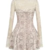 Alice Vintage Cream Lace Mini Dress