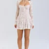 Alice Vintage Cream Lace Mini Dress