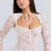 Alice Vintage Cream Lace Mini Dress