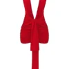 Aliza Cherry Gathered Mini Dress