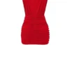 Aliza Cherry Gathered Mini Dress