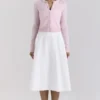 Alliana Pink Cropped Wool Cardigan