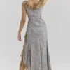 Aloura Paisley Print Georgette Ruffle Maxi Dress