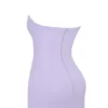 Alyssa Orchid Crepe Plunge Mini Dress